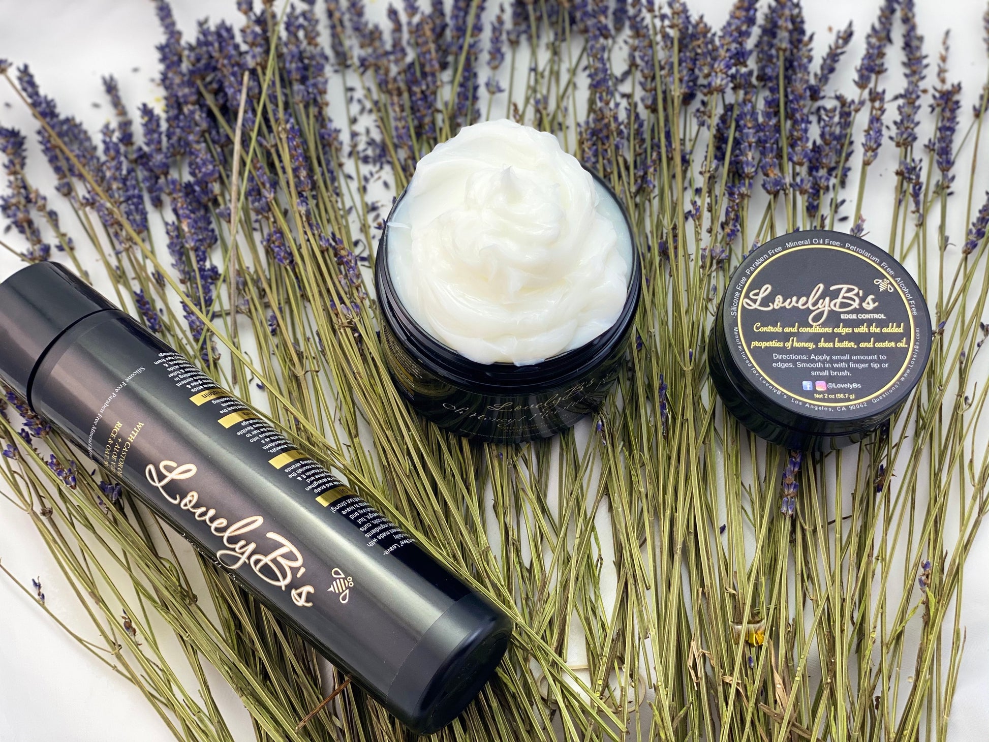 BUNDLE DEAL! LovelyB's Edge Control, Oh Honey! Moisture Masque, and Leave It Bee Leave-In Conditioner